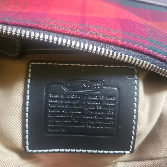 Coach Y2K Vintage Tartan Plaid Wool Mini Bag  Demi Shoulder Purse Holiday Grunge - Picture 3 of 14